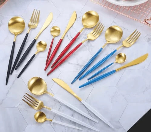 Cutlery Set 24 Piece Stainless Steel Luxury Finish
