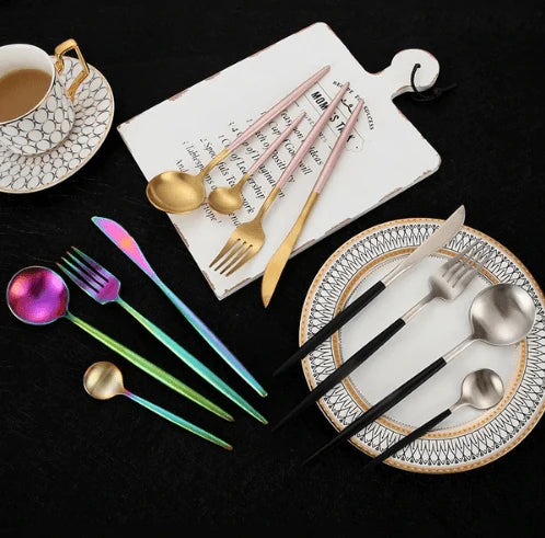 Cutlery Set 24 Piece Stainless Steel Luxury Finish