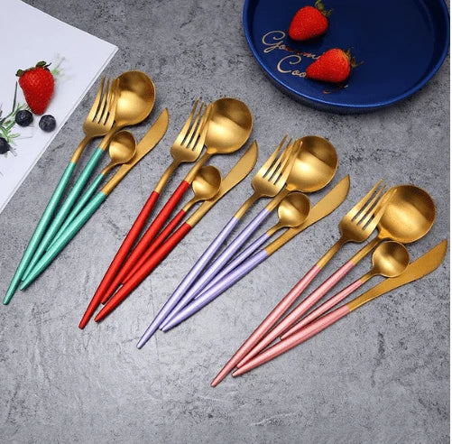Cutlery Set 24 Piece Stainless Steel Luxury Finish