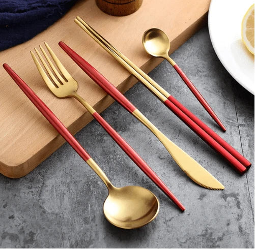 Cutlery Set 24 Piece Stainless Steel Luxury Finish