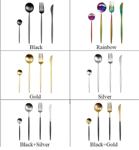 Cutlery Set 24 Piece Stainless Steel Luxury Finish