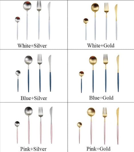 Cutlery Set 24 Piece Stainless Steel Luxury Finish