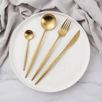 Cutlery Set 24-Piece Stainless Steel Titanium Coated