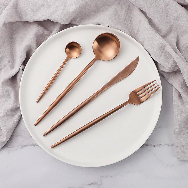Cutlery Set 24-Piece Stainless Steel Titanium Coated