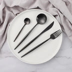 Cutlery Set 24-Piece Stainless Steel Titanium Coated