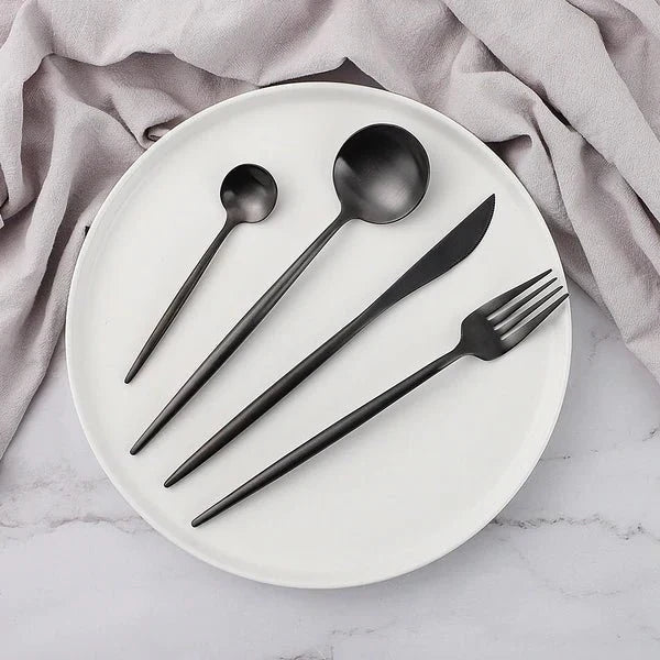 Cutlery Set 24-Piece Stainless Steel Titanium Coated