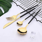 Cutlery Set 24-Piece Stainless Steel Titanium Coated