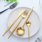 Cutlery Set 24-Piece Stainless Steel & Titanium Mirror