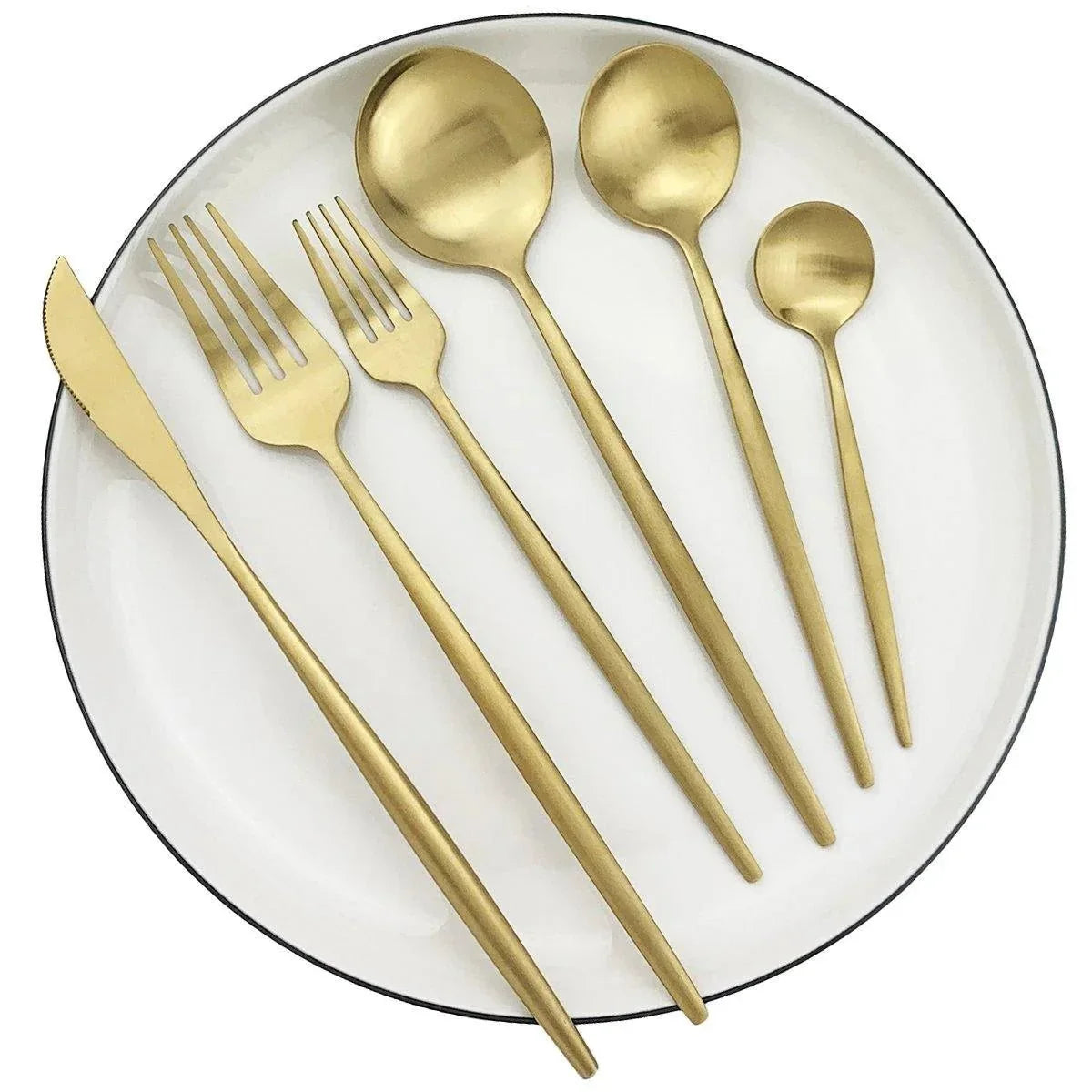 Cutlery Set 30 Piece Matte Stainless Steel