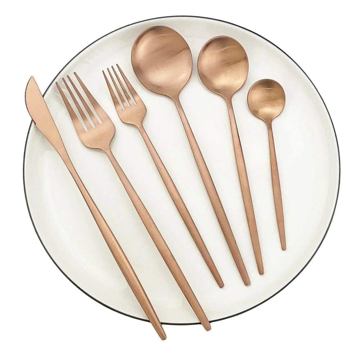 Cutlery Set 30 Piece Matte Stainless Steel