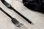 Cutlery Set Matte Black Stainless Steel 24-Piece