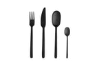 Cutlery Set Matte Black Stainless Steel 24-Piece