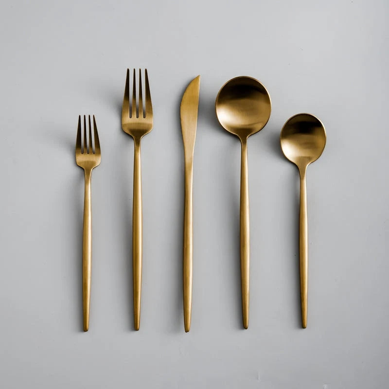 Cutlery Set Titanium Coated 18/10 Stainless Steel Dishwasher Safe
