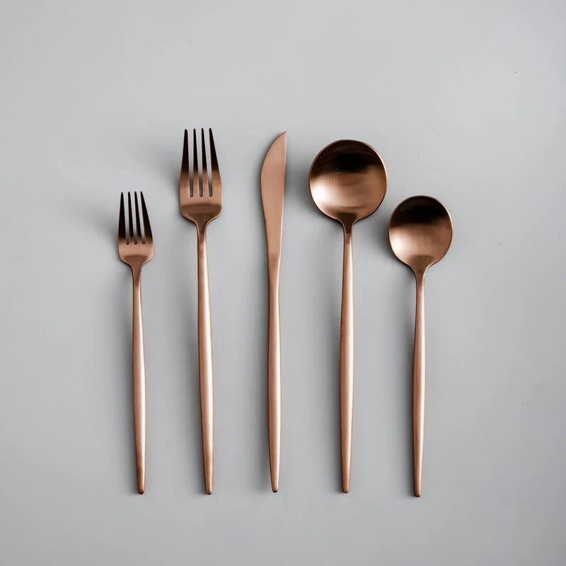 Cutlery Set Titanium Coated 18/10 Stainless Steel Dishwasher Safe