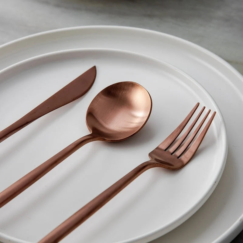 Cutlery Set Titanium Coated 18/10 Stainless Steel Dishwasher Safe