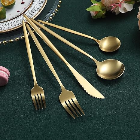 Cutlery Set Titanium Coated 18/10 Stainless Steel Dishwasher Safe