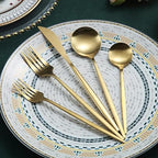 Cutlery Set Titanium Coated 18/10 Stainless Steel Dishwasher Safe