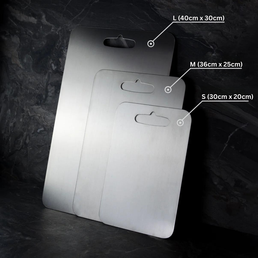 Cutting Board Antibacterial Medical-Grade Titanium Knife-Friendly