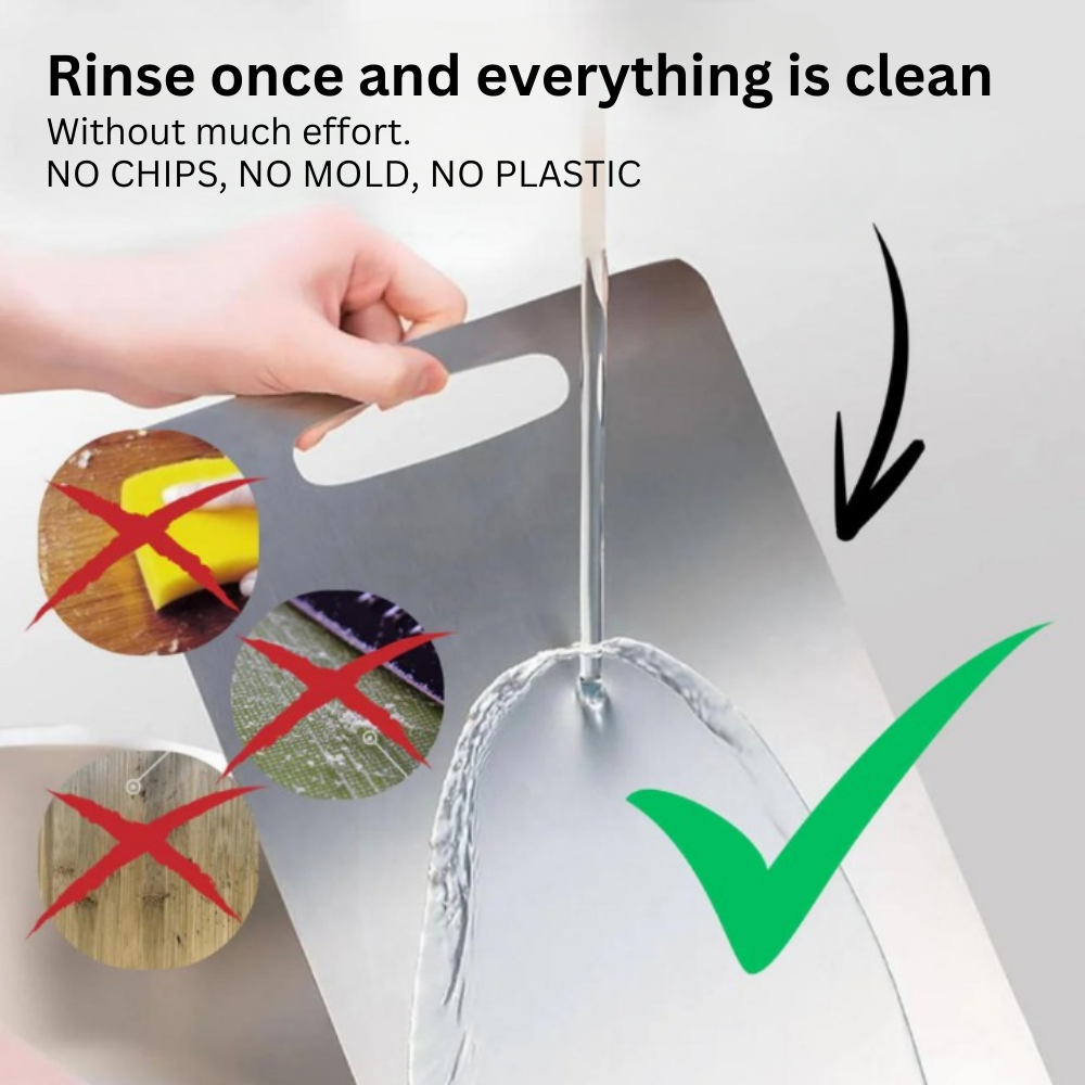 Cutting Board Antibacterial Medical-Grade Titanium Knife-Friendly