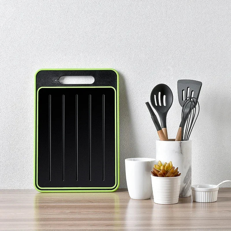 Cutting Board Double-Sided Defrosting Plate & Sharpener