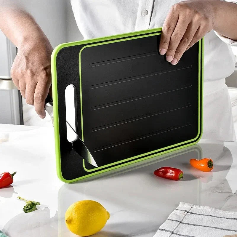 Cutting Board Double-Sided Defrosting Plate & Sharpener
