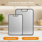 Cutting Board Double Sided Metal & Plastic Juice Groove