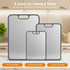 Cutting Board Double Sided Metal & Plastic Juice Groove