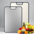 Cutting Board Double-Sided Metal & Plastic With Juice Groove