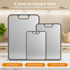 Cutting Board Double-Sided Metal & Plastic With Juice Groove