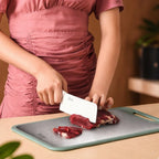 Cutting Board Double-Sided Stainless Steel & Plastic Juice Groove