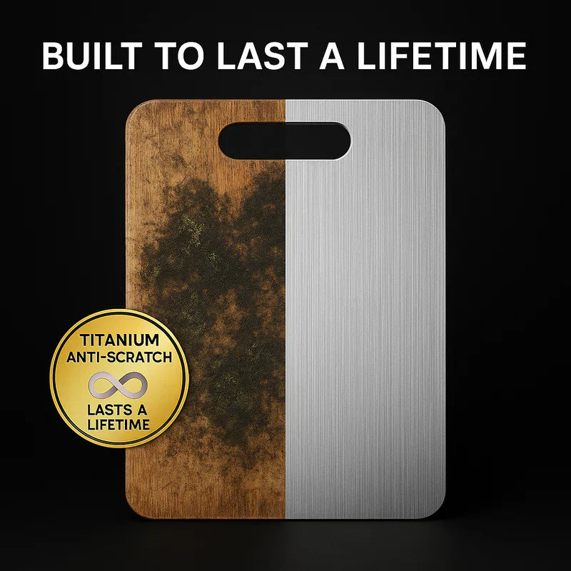 Cutting Board Medical-Grade Titanium Antibacterial & Knife-Friendly