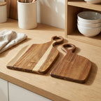Cutting Board Set Solid Walnut Reversible Set of 2