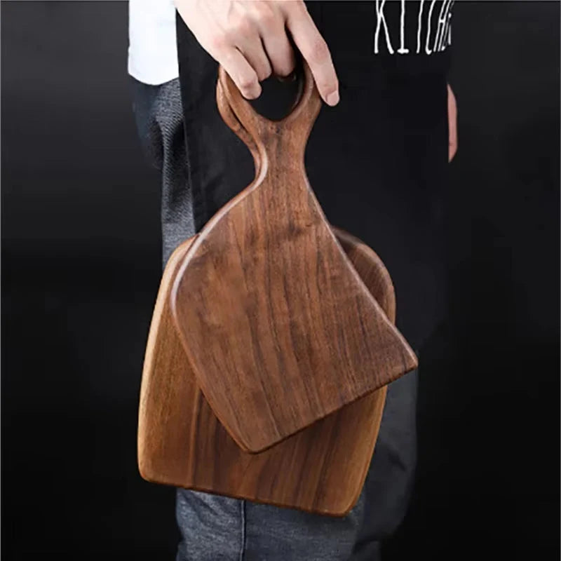 Cutting Board Set Solid Walnut Two-Piece Hanging Loop