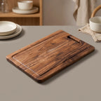 Cutting Board Solid Acacia Integrated Handle