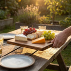 Cutting Board Solid Acacia Integrated Handle