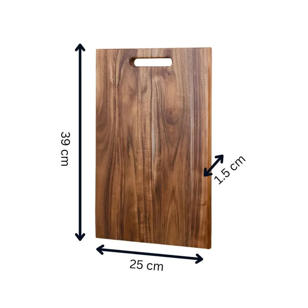 Cutting Board Solid Acacia Integrated Handle