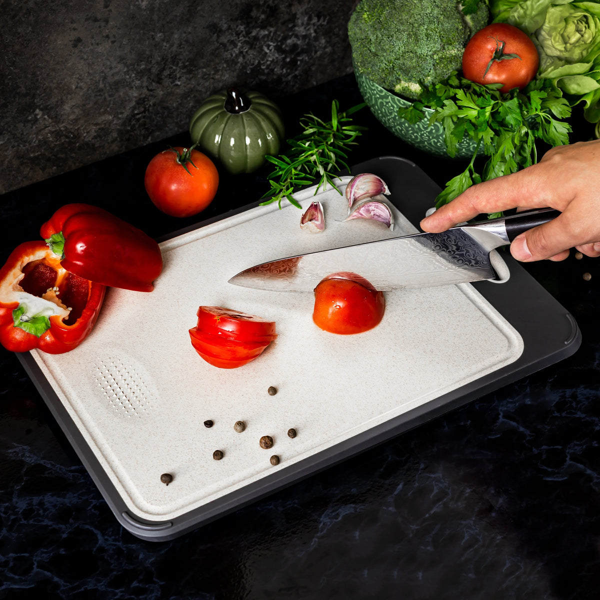 Cutting Board Stainless Steel Antibacterial Dishwasher Safe