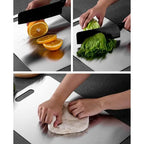 Cutting Board Stainless Steel Antibacterial Knife-Friendly & Stain-Resistant