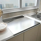 Cutting Board Stainless Steel Non-Slip Base Spill-Proof Edge
