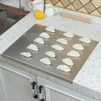 Cutting Board Stainless Steel Non-Slip Base Spill-Proof Edge