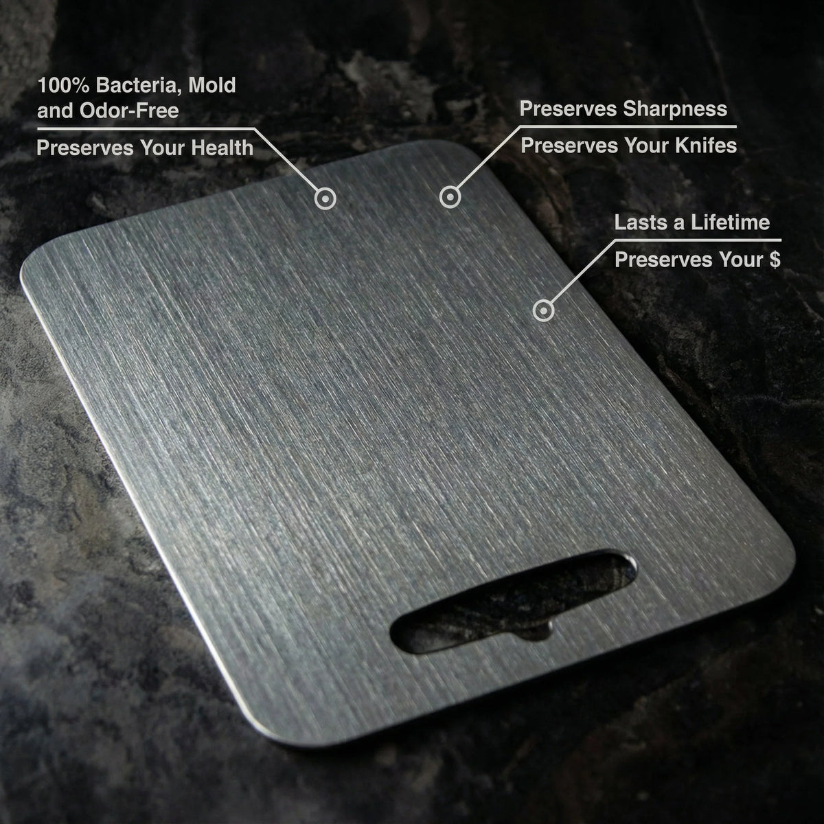 Cutting Board Titanium-Coated Non-Porous & Abrasion-Resistant