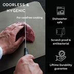 Cutting Board Titanium Knife-Friendly Antibacterial & Dishwasher-Safe