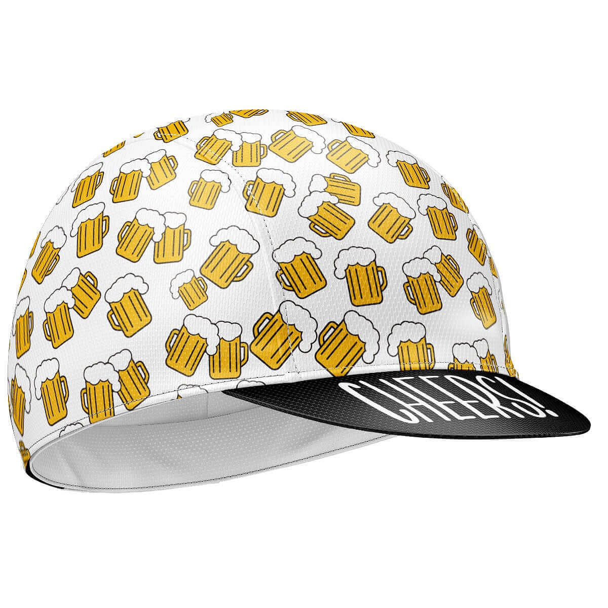 Cycling Cap Beer Graphic Curved Visor Helmet Friendly Fit