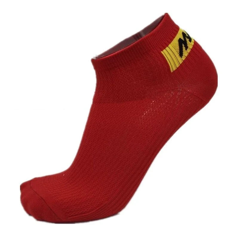 Cycling Socks Low-Cut Ankle Breathable Mesh Ribbed Arch Support