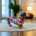 Dachshund Figurine Multicolor Durable Resin