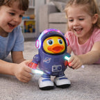 Dancing Toy Astronaut Duck Music & Lights Battery Operated