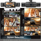 Dash Cam 4-Channel Wireless Night Vision Parking Monitor