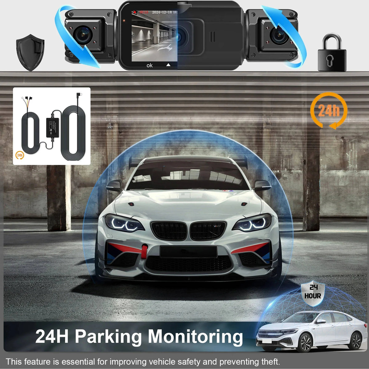 Dash Camera System 4-Channel 1920P Front Night Vision