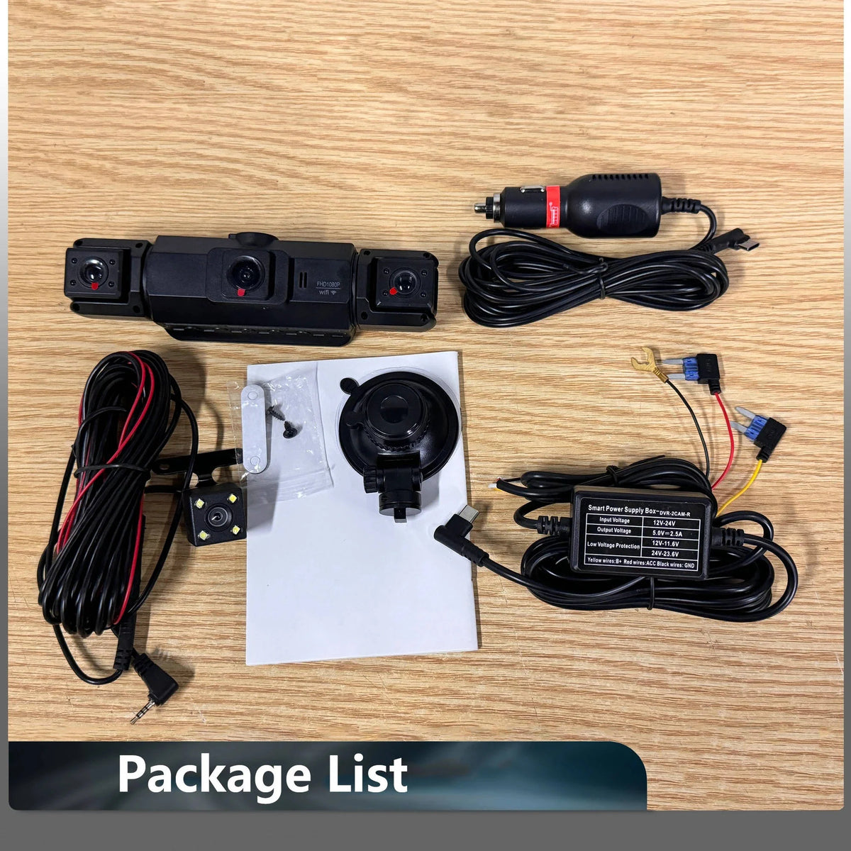 Dash Camera System 4-Channel 1920P Front Night Vision