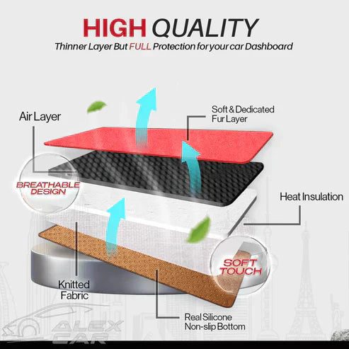 Dashboard Cover Custom Fit UV & Scratch Resistant